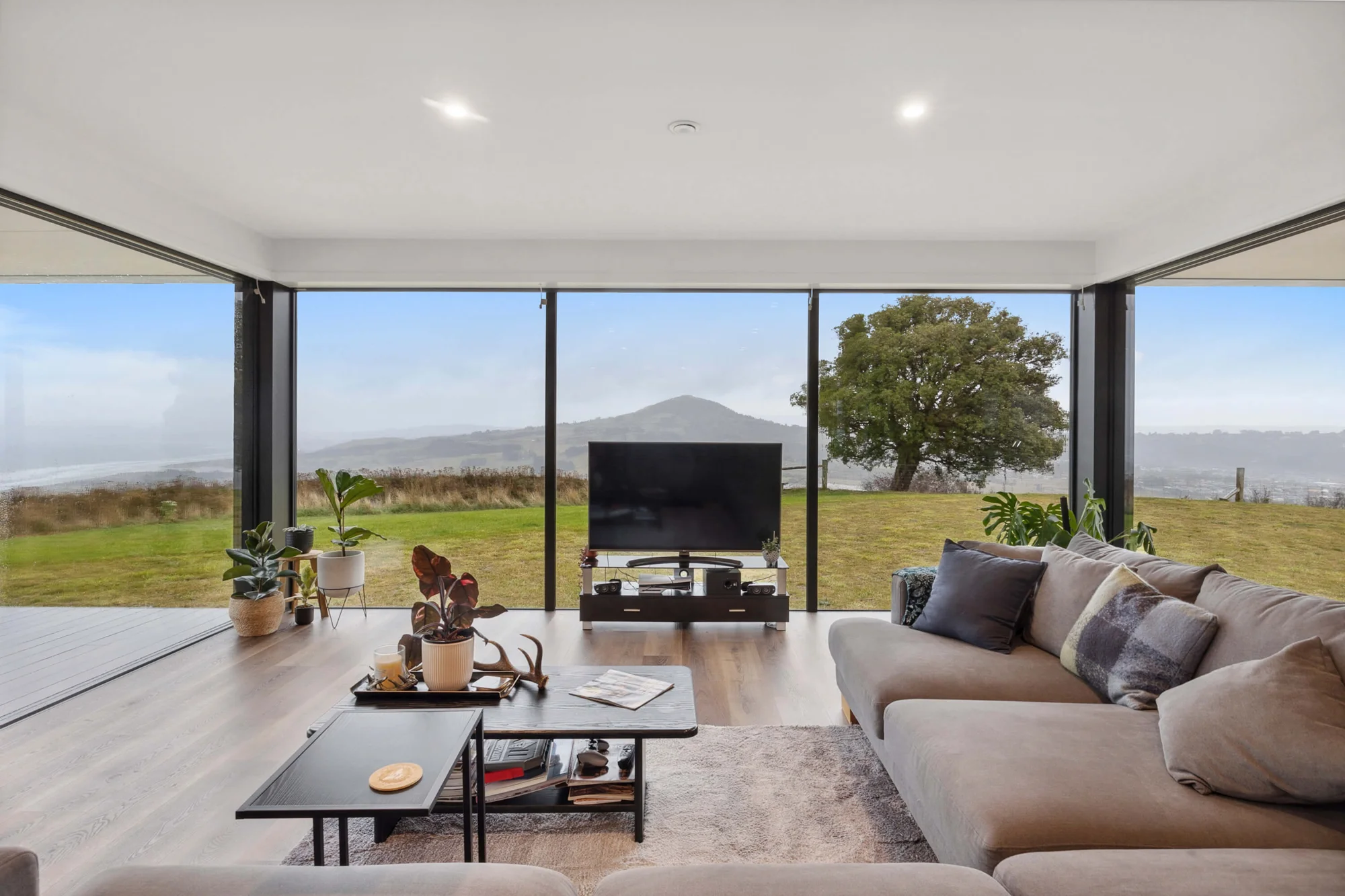 Completed living space opening towards the landscape